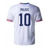 Fotballdrakt Herre Forente Stater Christian Pulisic #10 Hjemmedrakt Copa America 2024 Kortermet